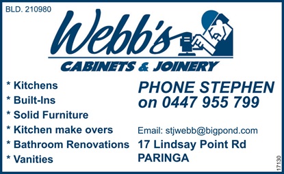 banner image for Webbs Cabinets & Joinery